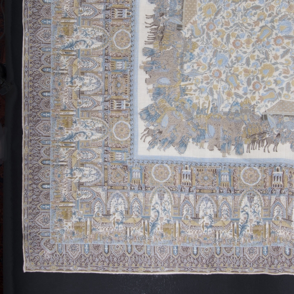 Tuch Persische Hochzeit, Wolle & Seide 140 x 140cm